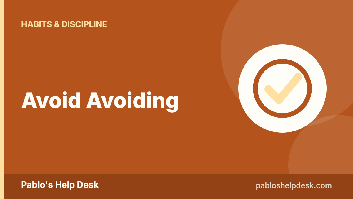 Graphic with the headline: Avoid Avoiding