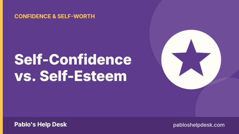 Graphic with the headline: Self-Confidence vs. Self-Esteem