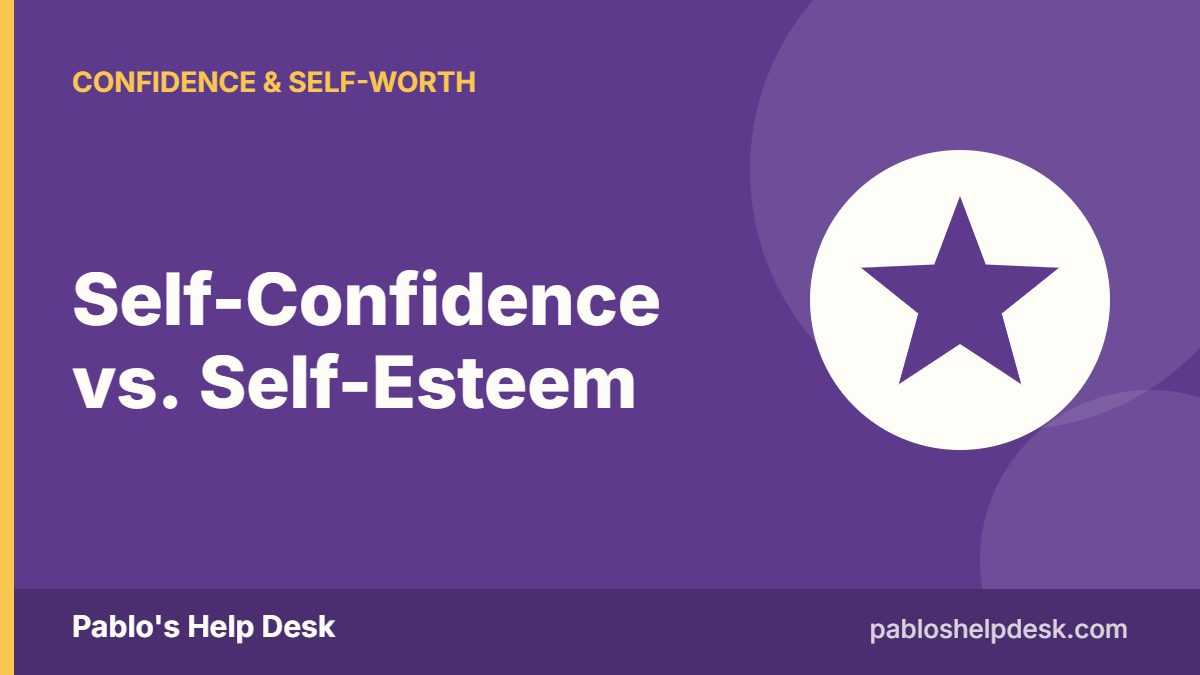 Graphic with the headline: Self-Confidence vs. Self-Esteem