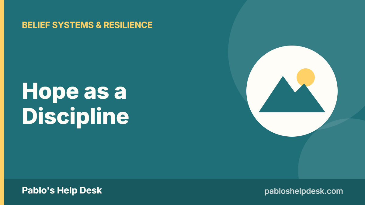 Graphic with the headline: Hope as a Discipline