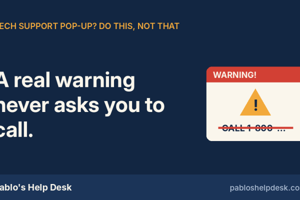 A real warning never asks you to call.